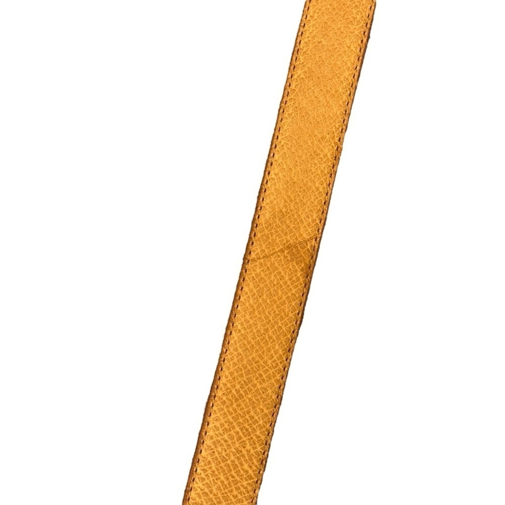 Vintage Pigskin Leather Belt Gold Buckle Bonded Lining Golden Brown Women’s M/L - Picture 6 of 6